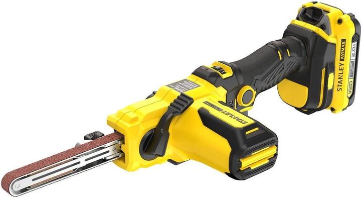 Actual product image Stanley v20 bandfile belt sander with 2x 2.0ah (Belt sanders)