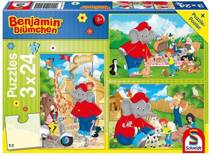 Actual product image Schmidt Spiele Benjamin Blümchen, At the Zoo (24 pieces)