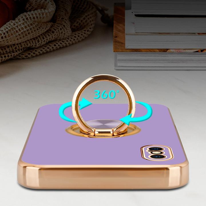 Actual product image Cadorabo Case for Apple iPhone XS MAX in TPU with camera protection and ring LM089 Style (Apple iPhone XS Max)