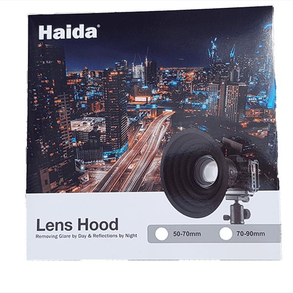 Immagine prodotto Ikan Haida Universelle, entspiegelte, faltbare Silikon-Streulichtblende 70-90mm