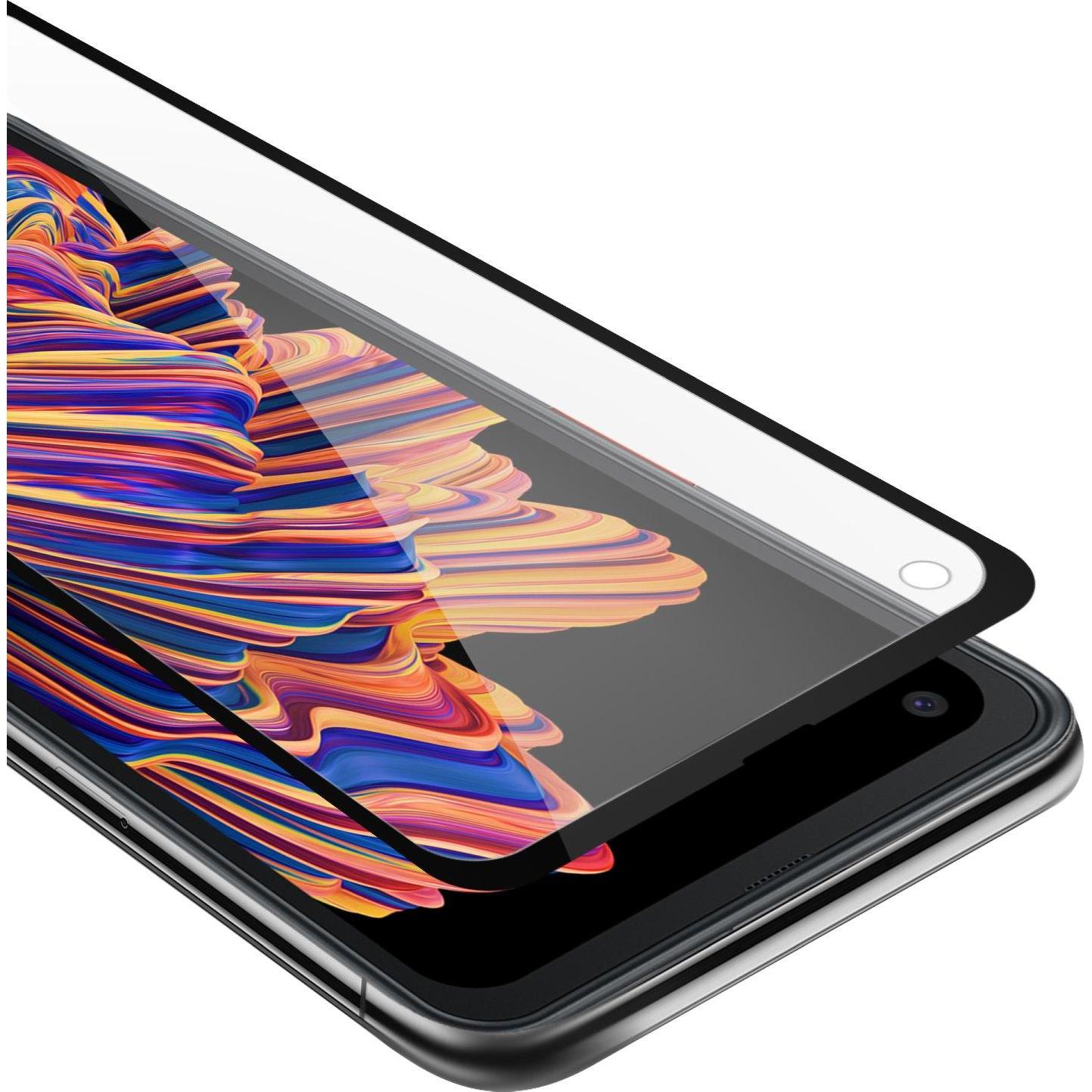 Cadorabo Vollbild Displayschutzglas (1 Stück, Samsung Galaxy S21), Smartphone Schutzfolie, Schwarz