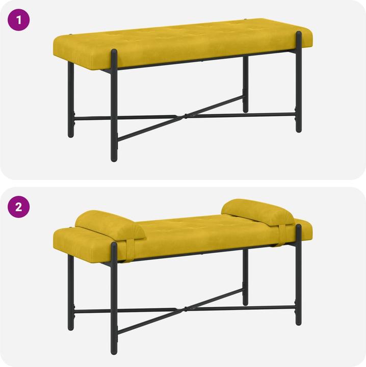 Produktbild vidaXL Samtbank (40 cm)