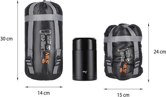 Image du produit Nils Nc1705 Sac De Couchage Ultra-Léger Gris-Orange Camp (215 cm)