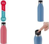 Productafbeelding Emsa BLUDROP geïsoleerde drinkfles, 0,7 liter, aquablauw van roestvrij staal, vaatwasmachinebestendig (0.70 l)