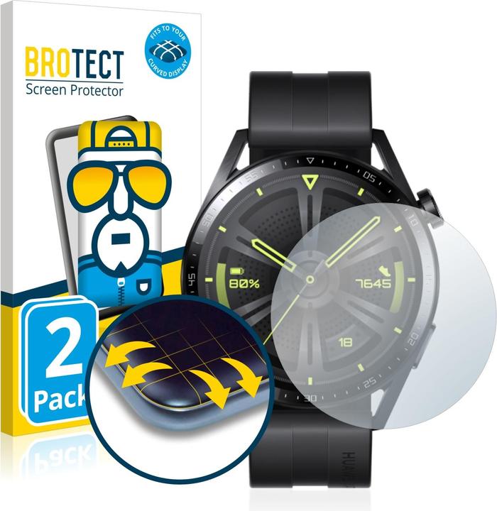 Productafbeelding BROTECT Volledig bedekkende screen protector (Horloge GT 3 (46 mm))