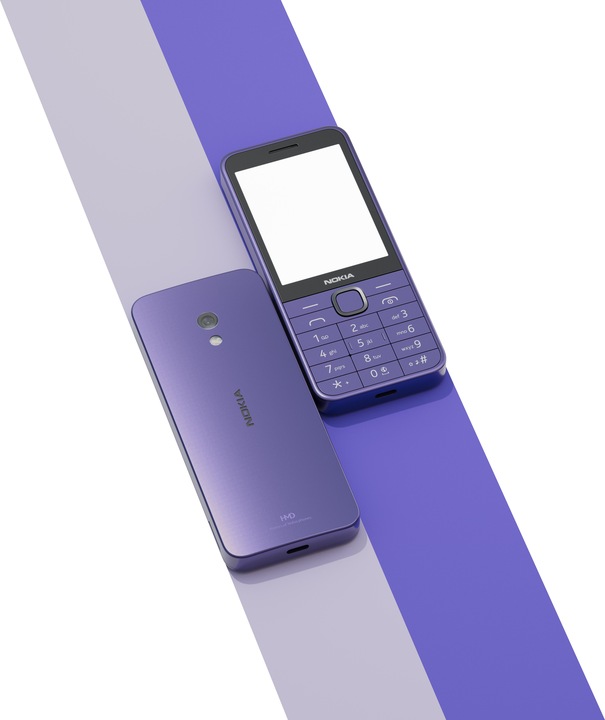 Actual product image Nokia 235 (2024) - 4G, VoLTE, 2,8", 2MP, 64MB/128MB Purple (2.80", 2 Mpx, 4G)