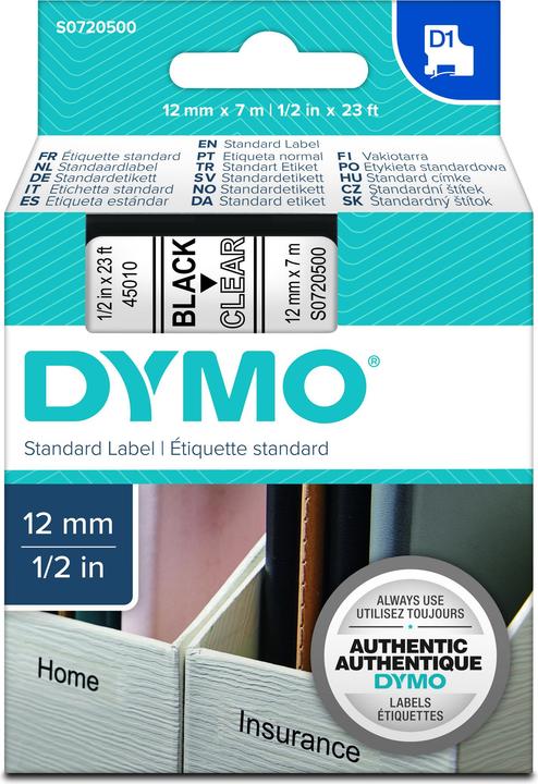 Produktbild Dymo S0720500 (1.20 cm, Schwarz)