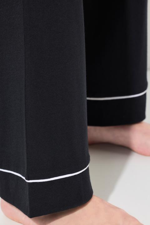 Actual product image Ulla Popken Contrast Piping Lapel Collar Pajama Set (54)