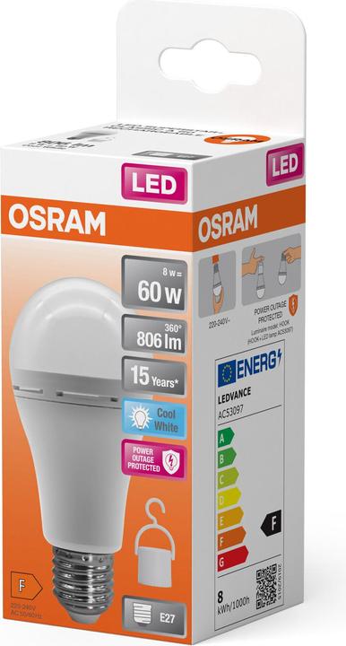 Image du produit Osram AMPOULES À LED RECHARGEABLES 8W 840 E27 (E27, 806 lm, 6 x)