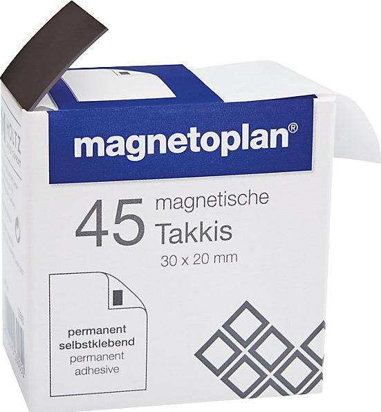 Immagine prodotto Magnetoplan Angoli adesivi magnetici, lungh. x largh. 30 x 20 mm, nel dispenser, conf. da (450 x)
