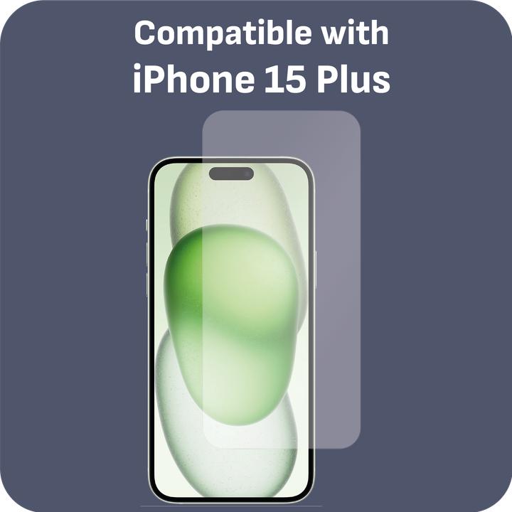 Produktbild Cazy Schutzglass Kompatibel mit iPhone 15 Plus Tempered Glass Hülle Kompatibel - Transparant (1 Stk., Apple iPhone 15 Plus)
