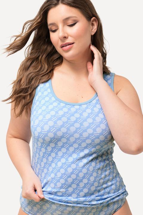 Produktbild Ulla Popken Tanktops, 2er-Pack, Ringel/ Kreise, Rundhals, ärmellos (54)