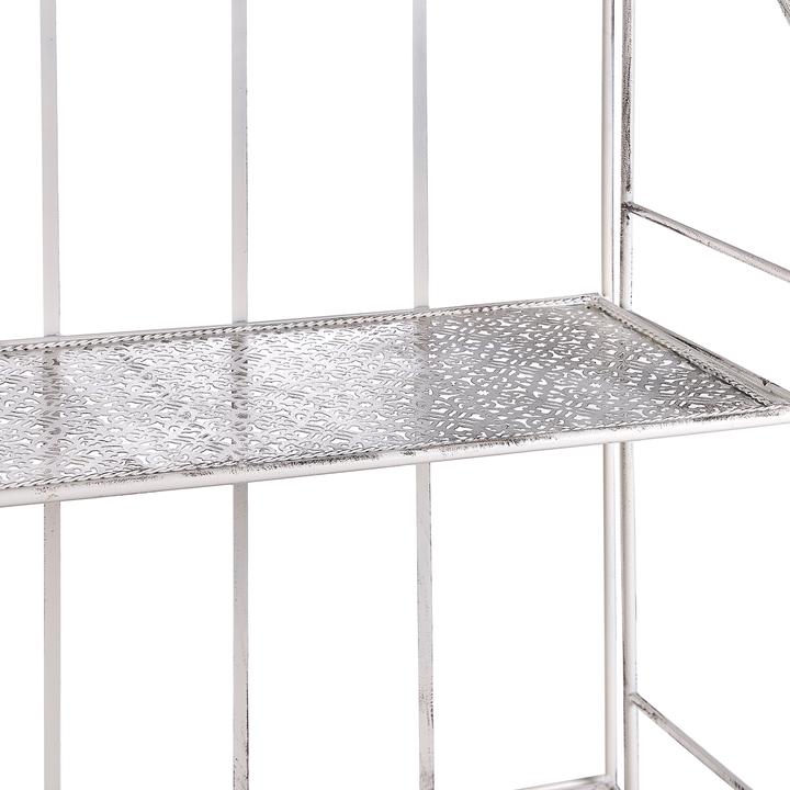 Produktbild Beliani Gartenregal weiss Metall 4 Ablageflächen klappbar PADUA