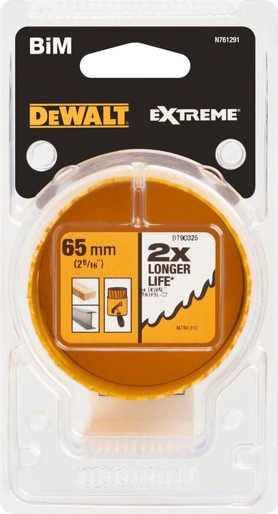 Actual product image DeWalt Hole saw BiMetal EXTREME 65mm (65 mm)