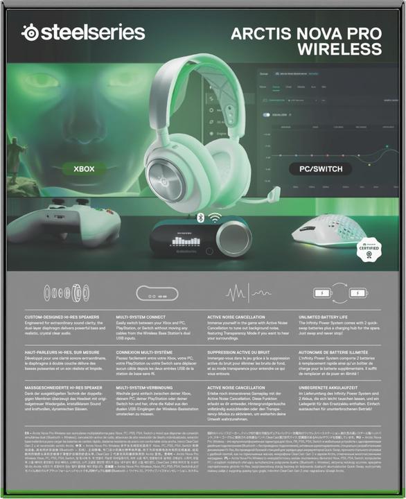 Immagine prodotto SteelSeries Arctis Nova Pro WL X Bianco (Senza fili)