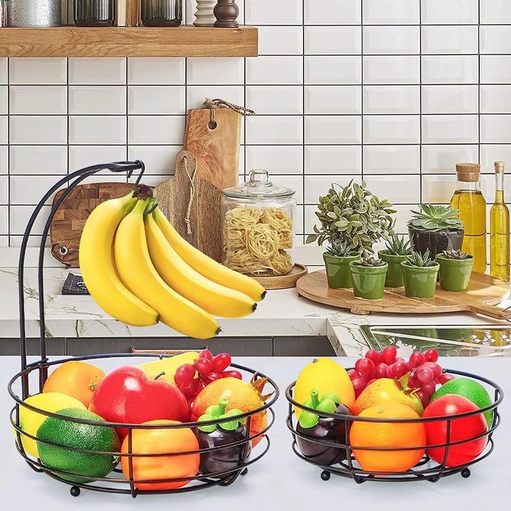 Produktbild Fuleadture 2-stöckiger Obstkorb mit Bananenhalter