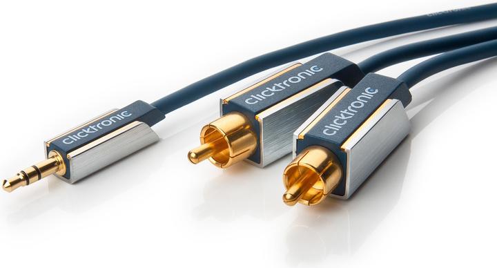 clicktronic Advanced Audiokabel 3,5mm Klinke auf 2xCinch 5,00m 70669 (5 m, Cinch)