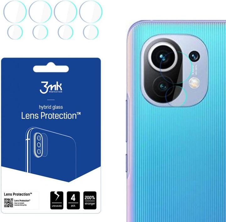 Actual product image 3MK Camera protection glass, camera glass (1 Piece, Xiaomi Mi 11 5G)
