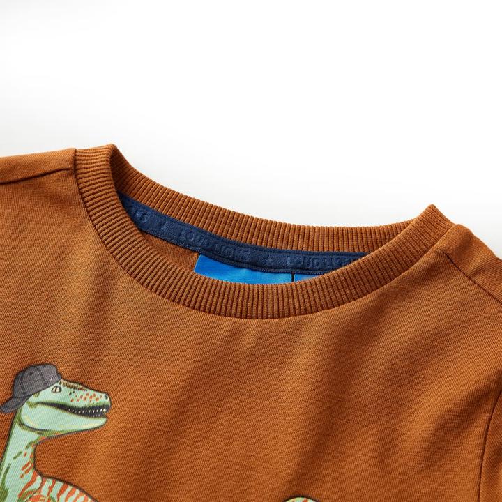 Immagine prodotto VidaXL Camicia da bambino a maniche lunghe Cognac 128,Materiale: 100 (128)