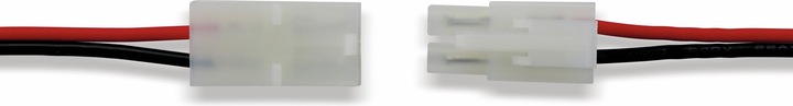 Produktbild Tamiya Steckverbinder-Set, 2-polig,, Stecker/Kupplung, rot/schwarz, 180mm