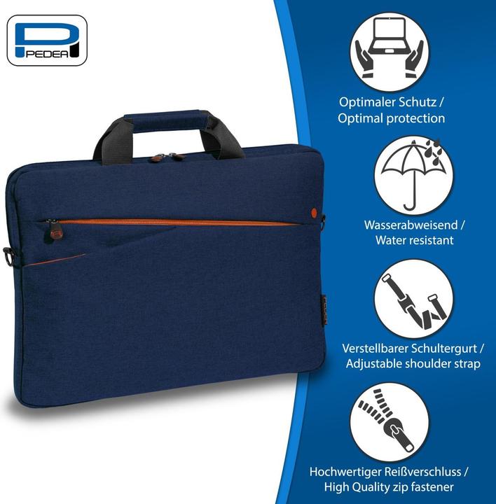 Actual product image Pedea 43.9cm 17.3 inch NB bag Fashion blue Inner compartment: 44 x 32.5 x 3 cm L x W x H (17.30")