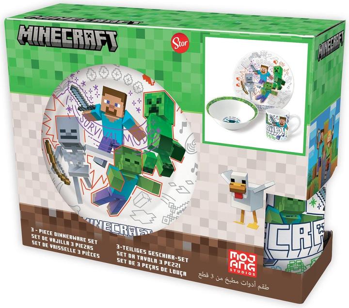 Produktbild Stor - 3-Piece Ceramic Gift Set - Minecraft (88145)