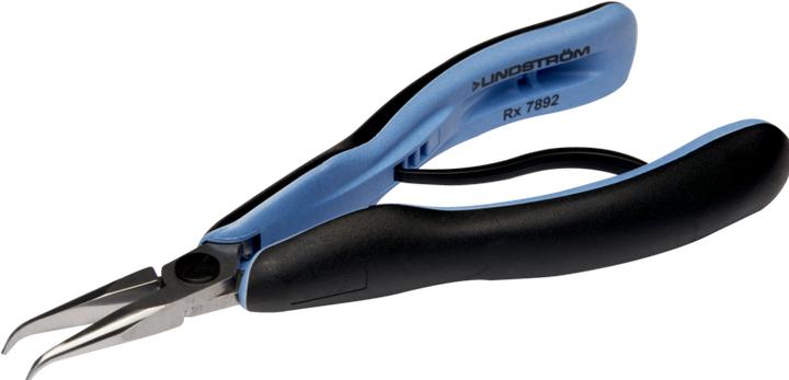 Actual product image Lindstrom R) bent snipe nose plier,60deg (155.50 mm)