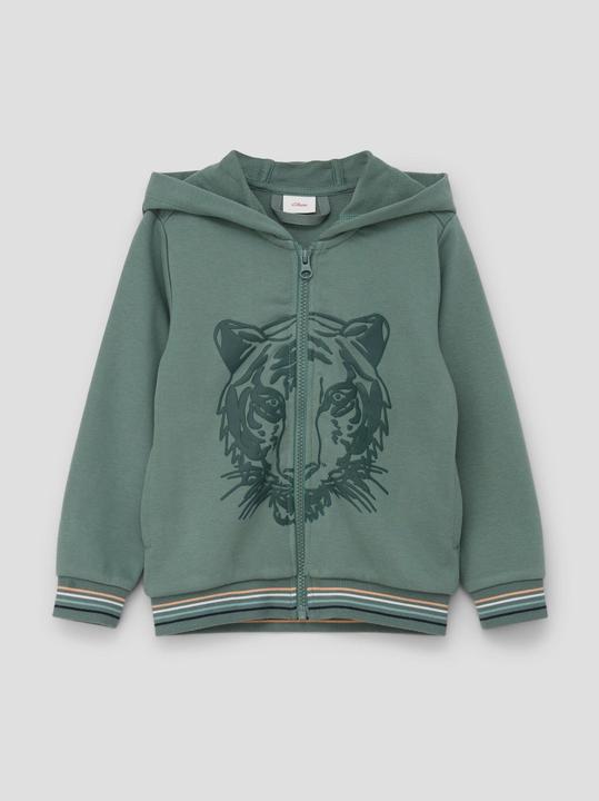Actual product image s.Oliver Sweatshirt Jacke Sweatshirt-Jacke mit Reliefprint (128, 134)