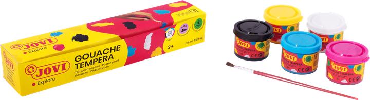 Actual product image Jovi Poster paint tempera school VE=5 tins of 35ml + brush (175 ml)