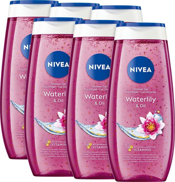 Actual product image NIVEA Multipack Duschgel Waterlily & Oil (6 Stück)