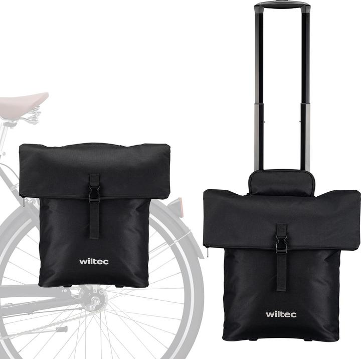 Produktbild Wiltec Fahrrad-Trolley Gepäckträgertasche 28l Fahrradtasche Gepäckträger (28 l, Gepäckträgertasche)
