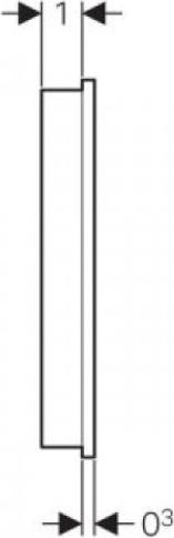 Produktbild Geberit AquaClean bedieningspaneel wand Mera 9.3x9.3cm t.b.v. AquaClean douchewc glas wit