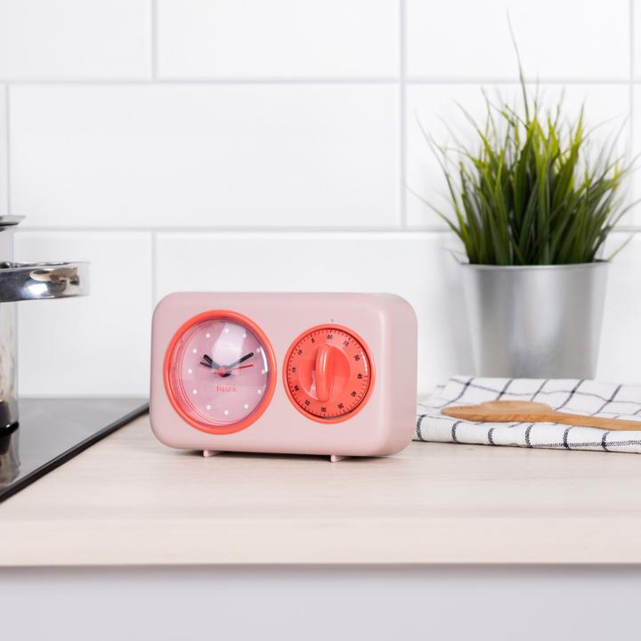 Actual product image Fisura RETRO KITCHEN TIMER pink