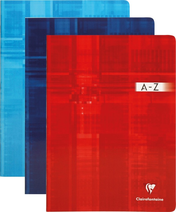 Actual product image Clairefontaine Notebook with index A - Z (A4, Checked, Soft cover)