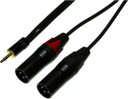 Contrik Mini Plug 3pol auf 2x XLR male (6 m, AUX Kabel, XLR Kabel)