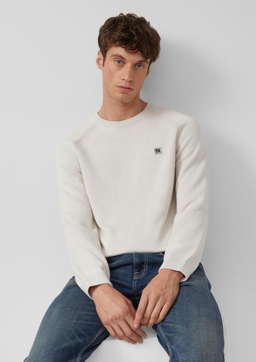 Produktbild s.Oliver Strickpullover Strickpullover aus Baumwolle mit Raglanärmeln (3XL)