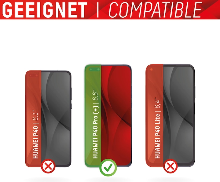 Produktbild Displex Full Cover 3D Schutzglas (1 Stück, Huawei P40 Pro)