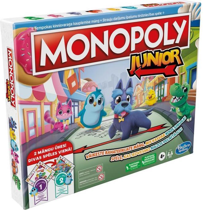 Actual product image Komelon MONOPOLY Board game Junior 2 Games In 1 (in Latvian and Estonian lang.) (Estonian, Latvian)