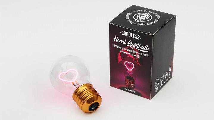 Actual product image Suck UK Light bulb heart