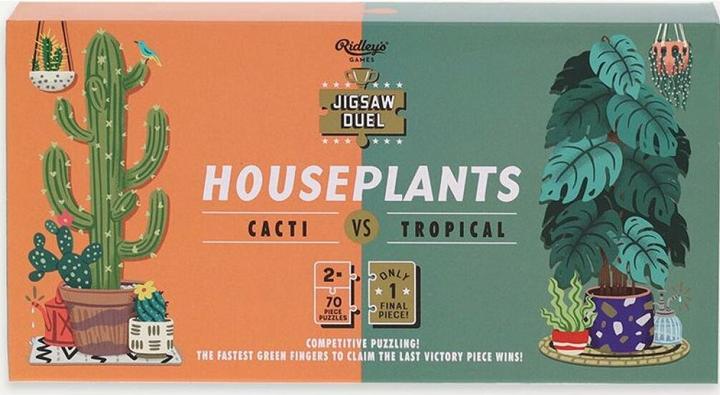 Ridley's Games Puzzle Duell Zimmerpflanzen: Kaktus vs Tropical 2x70 Teile