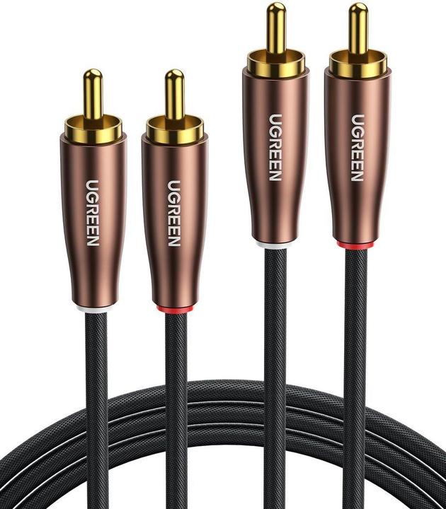 Actual product image Ugreen AV199 Extension Cable 2x RCA (Cinch) to 2x RCA (Cinch), 2m (2 m, Cinch Cables)