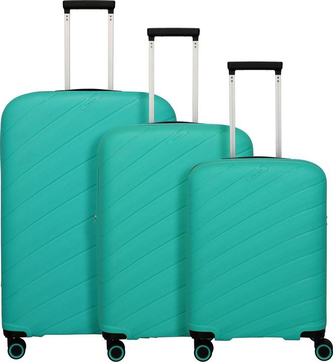 Actual product image Travelite Burano 4 Rollen Kofferset 3-teilig mit Dehnfalte (207 l)