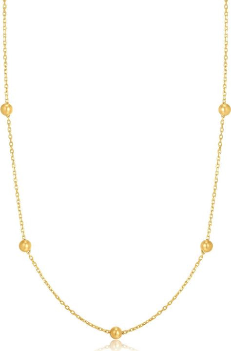 Ania Haie NAU001-07YG Gold Beaded Damen Halskette Gold 14K, verstellbar (585er Gelbgold, 40.5 cm)
