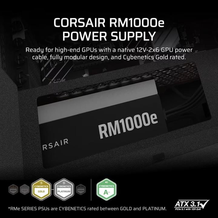 Image du produit Corsair RMe Series RM1000e (1000 W)