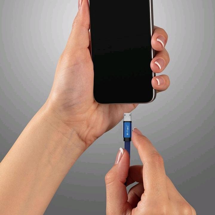 Produktbild V-TAC VT5341 1m Micro USB Kabel Blau Ruby Serie (1 m)