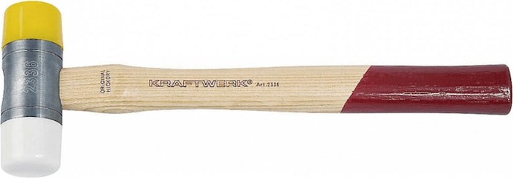 Actual product image Kraftwerk Plastic hammer 35 mm nylon-/PU-heads (360 g)