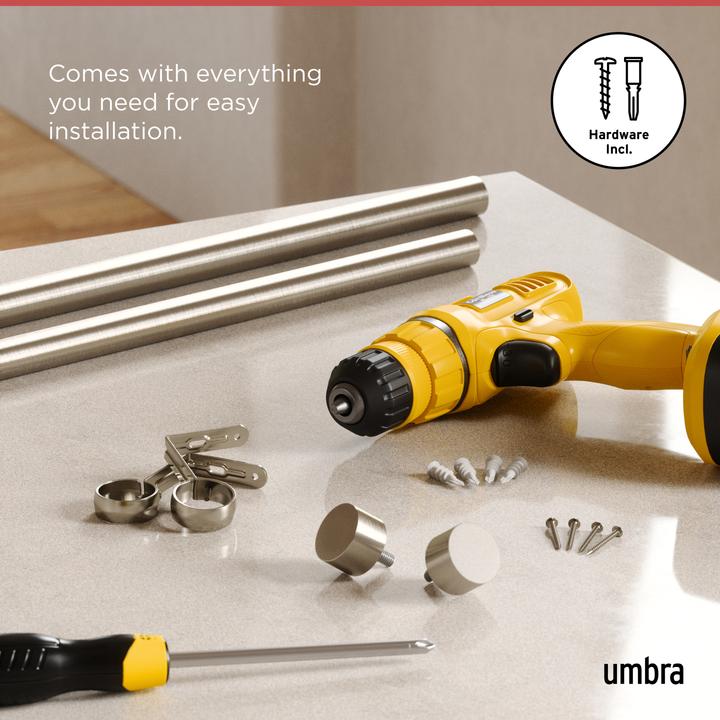 Actual product image Umbra Cappa curtain rail 92-168 cm, silver