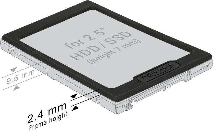 Produktbild Delock Storage drive extension frame