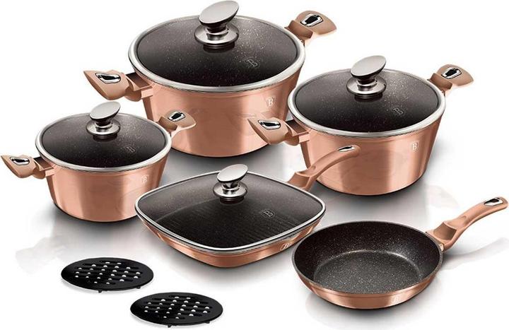 Actual product image BerlingerHaus Granite Pot Set Berlinger House (Frying pan, Cast aluminium, 20 x 10 cm)