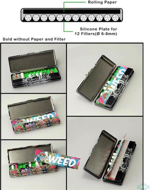 Actual product image Near Dark Tin can with filter container Leaves